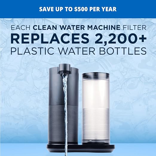 Aquasana Countertop Water Filter System for Drinking Water - Clean Water Machine - Removes 97% of Chlorine - Compact Filtration for Kitchen