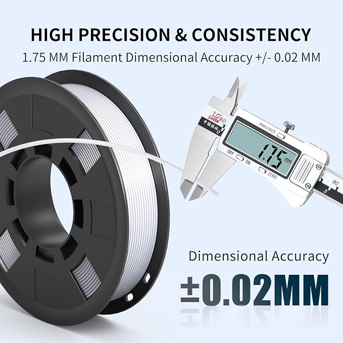 RAMBERY Silk PLA Filament, Silver/Gold/Copper/Grey, 1.75mm, 200g x 4 | Shiny Metallic, Dimensional Accuracy +/-0.02mm, 3D Printer Filament