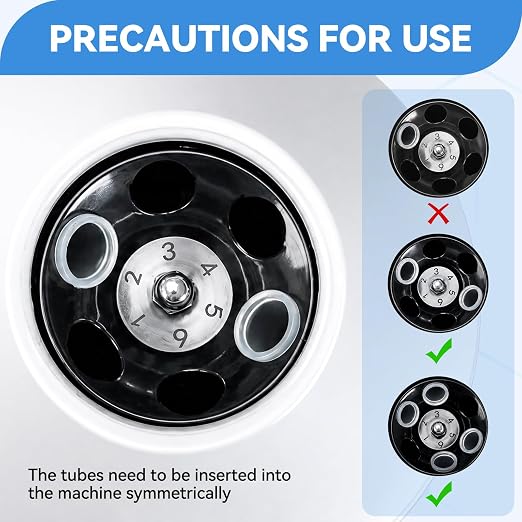 Durable Benchtop Lab Centrifuge Machine, 0-4000RPM Adjustable Speed & 0-60min Timer, 6×20ml Tubes Low Noise Desktop Centrifuge