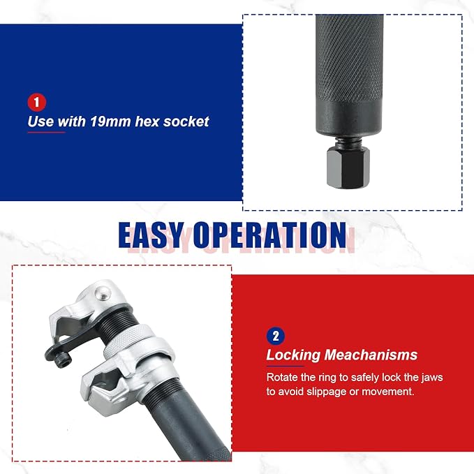 NYXOVA Coil Spring Compressor Tool, Heavy Duty Macpherson Strut Spring Compressor Tool,Ultra-Rugged Strut Spring Compressor Tool with Safety Guard,2200lb Capacity 11in Jaw Opening (Blue)