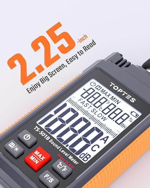 TOPTES TS-501B Decibel Meter & TS-301 Anemometer-an Great Environmental Monitoring Kit for Measuring Noise Levels and Wind Speed Home and Outdoors