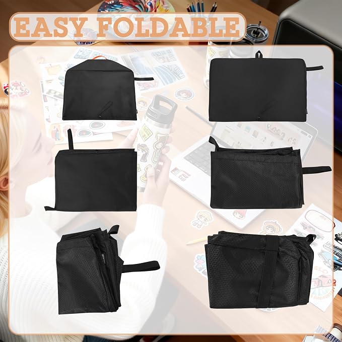 Dust Cover Compatible with eufyMake UV Printer E1, Easy Foldable Cover for eufyMake E1 with Top Handle and Hanging Loop, Black
