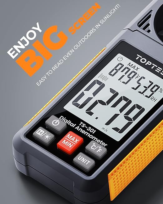 TOPTES TS-501B Decibel Meter & TS-301 Anemometer-an Great Environmental Monitoring Kit for Measuring Noise Levels and Wind Speed Home and Outdoors