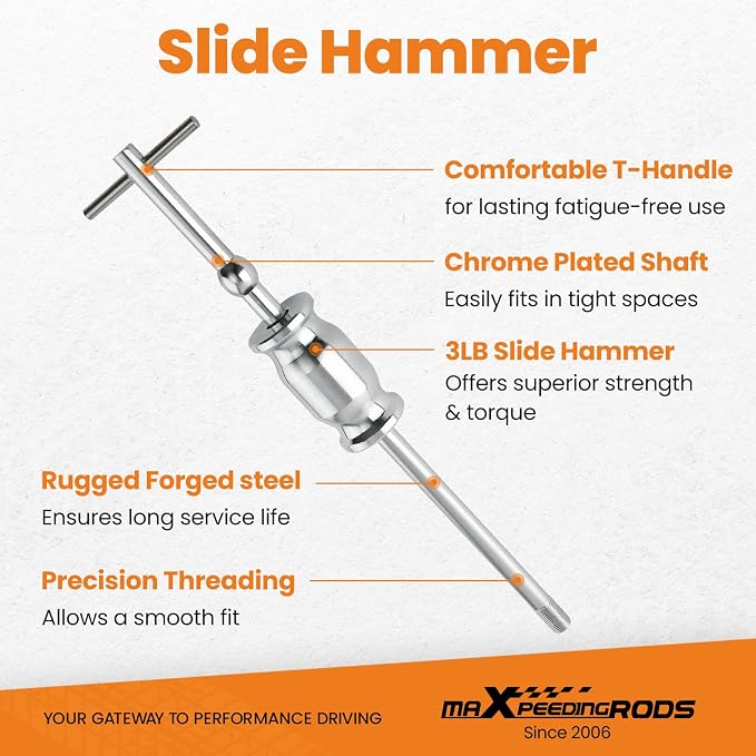 maXpeedingrods 3 Jaw Gear Bearing Slide Hammer Puller Set, 5PCS Universal Internal & External Gear Pulley Puller Set for Pulling Out Gear Bearings