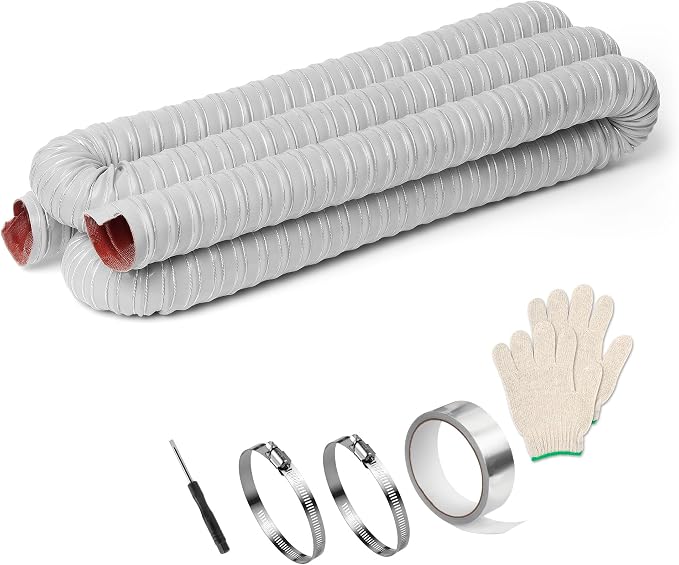 NOWBALL 2.5in Automotive Air Duct Hose, Length 3 Meter-10ft, 2.5" Silicone Flexible Cooling Ducting, 63mm High Heat Brake Exhaust Hose for Car, Garage, Dryer Air System Gray