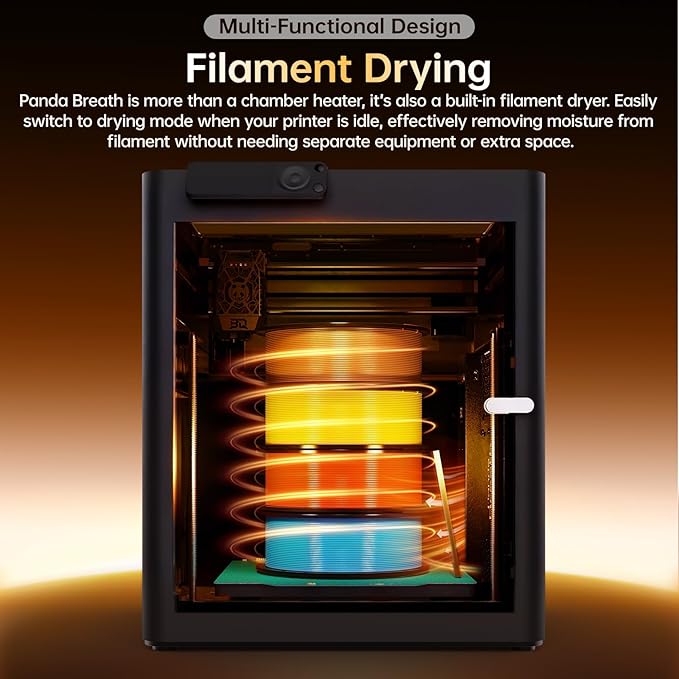 BIQU Panda Breath Smart Chamber Heater & Air Filter & Filament Drying for Bambu-Lab P1P, P1S, X1C, A1, Snapmaker U1, Voron, Trident, VZBot 3D Printers