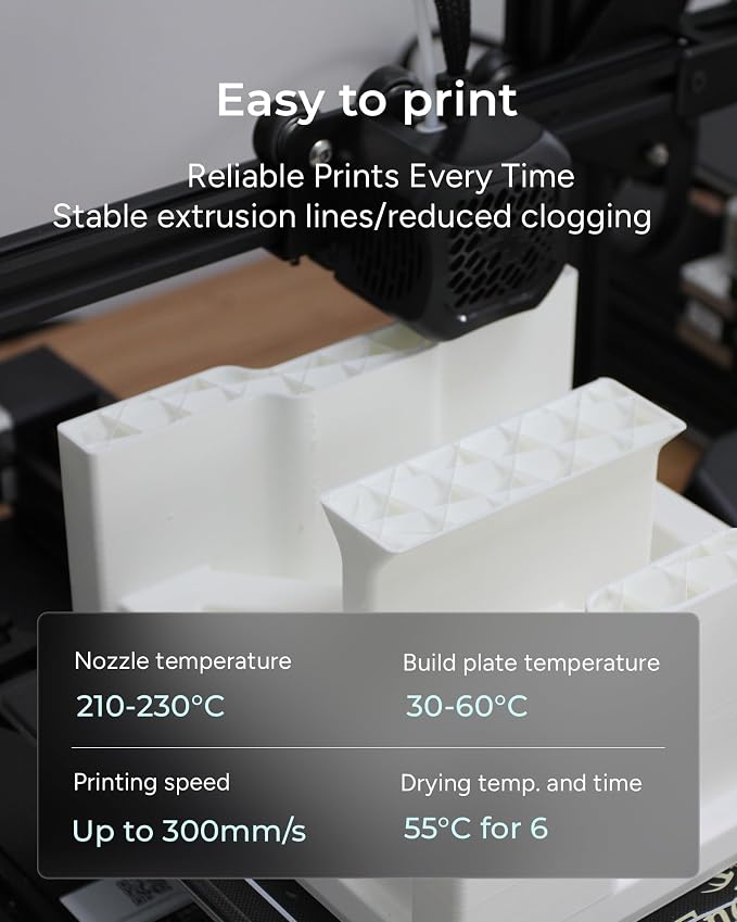 Polymaker PLA Pro 3D Printing Filament Blue 1.75mm 1KG, High-Impact Tough PLA, Fast Printing up to 300mm/s, High Speed New Formula, Easy to Print on Most FDM Printers, No Enclosure Required