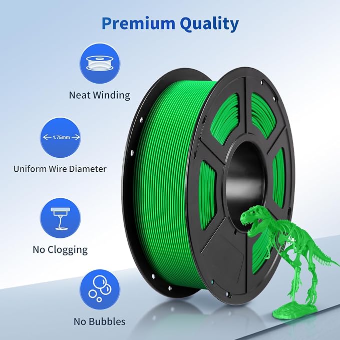 ANYCUBIC PLA Filament 1.75mm Bundle, 3D Printing PLA Filament 1.75mm Dimensional Accuracy +/- 0.02mm, 1KG Reusable Spool (2.2 lbs), 4KG Pink + Purple + Blue + Green
