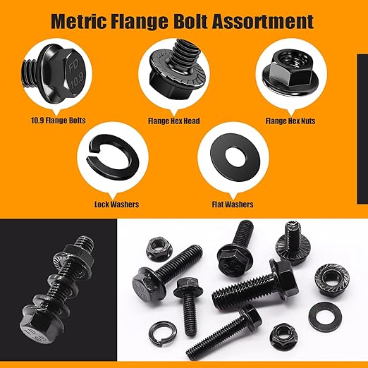 weideer 3160PCS Metric Flange Bolt Assortment,Metric Screw Assortment,12.9 Alloy Hex Socket Head&10.9 Alloy Hex Button Head&10.9 Flange Hex Nuts and Bolts,M2 M3 M4 M5 (4-30mm) M6x1.0 M8x1.25 M10x1.5