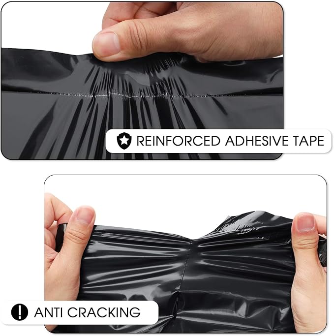 Metronic Large Poly Mailers 19x24 1000PCS Black, Bulk Shipping Bags Envelopes Mailers with Self Adhesive Waterproof and Tear-Proof Postal Bags for Small Business Shipping Mailing