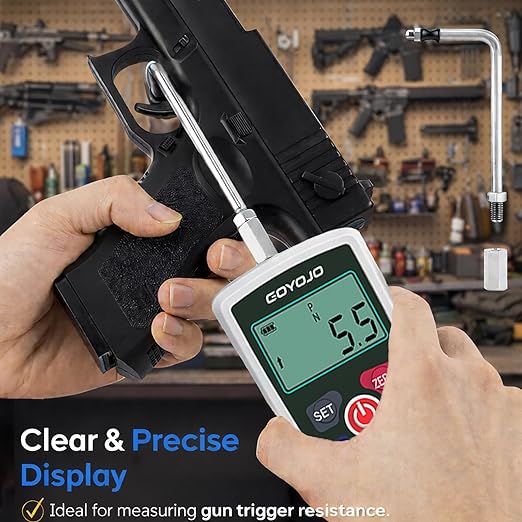 Digital Force Gauge High-Precision Push-Pull Meter for Tension & Compression Testing Units (N, kg, lb, oz) Real-Time/Peak/First Peak Modes Ideal for Quality Control & Material Testing 50N
