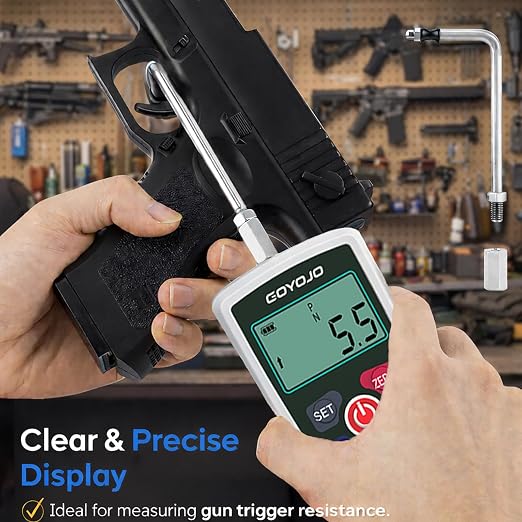 Digital Force Gauge High-Precision Push-Pull Meter for Tension & Compression Testing Units (N, kg, lb, oz) Real-Time/Peak/First Peak Modes Ideal for Quality Control & Material Testing 5N