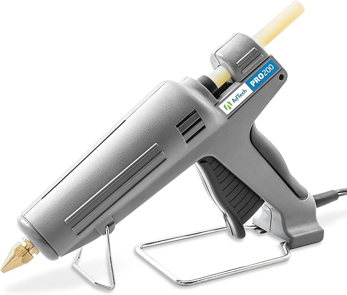 AdTech Industrial Strength Full Size High-Output Hot Melt Glue Gun – Professional Grade Hot Glue Gun for Carpentry, Repairs & Remodeling, Grey, 200 watts - 189