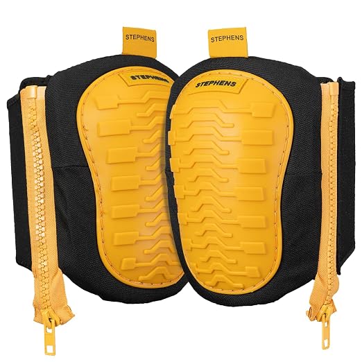 Stephens Strapless Knee Pads for Construction - Heavy Duty Soft Cap Design for Work | Safety Work Gear | Flooring | Roofing | Gardening | Personal Protective Equipment - Cushion Support for Kneeling - Non-Slip Strapless Knee Pad - Eliminate Knee Pain -...