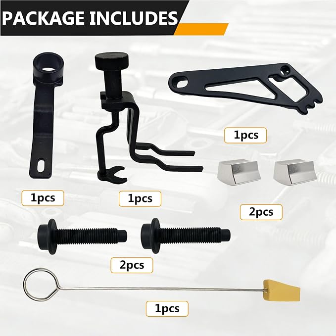 Engine Timing Chain Kit Combo Set, Including Camshaft Tool, Valve Spring Compressor, Valve Cam Phaser Lock Out Kit, Timing Belt Tools Compatible with Ford 4.6L 5.4L 6.8L 3V Engines