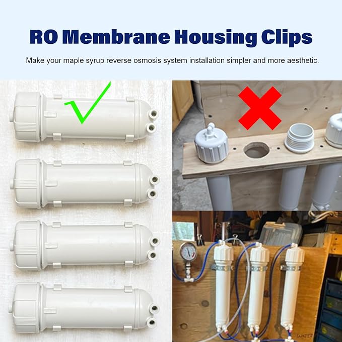 600 GPD RO Membrane with Reverse Osmosis Membrane Housing Set, Reverse Osmosis Filter Replacement Kit, RO Membrane Housing Set for DIY RO Water System & Maple Syrup Reverse Osmosis System