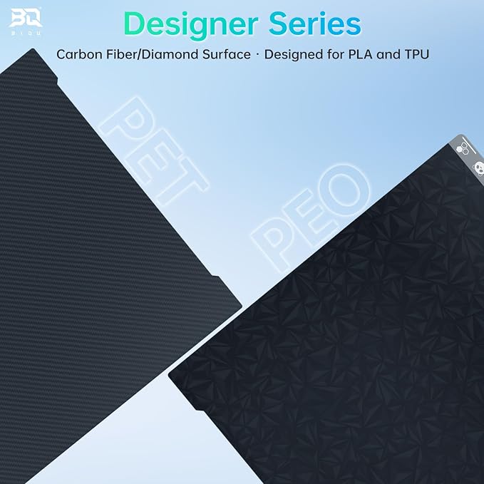 BIQU Designer Smooth PEO+Smooth PET Double Sided Build Plate for Bambu-Lab H2D/H2S 3D Printers 346x355mm Spring Steel Flexible Sheet Removable Surface Platform