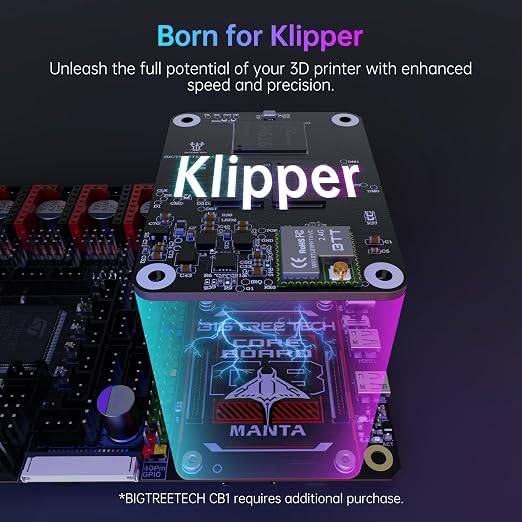 BIGTREETECH Manta M8P V2.0 Integrated Control Board 32Bit Running Klipper with CB1, High Speed 3D Printer Motherboard, Compatible TMC5160T Plus,TMC5160,TMC2209,TMC2240 Stepper Driver (Without CB1)