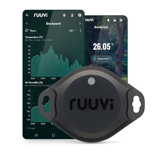 RuuviTag Pro 3in1 Wireless Bluetooth Temperature (°C/°F), Air Humidity and Motion Sensor. Alerts & History. Free Android/iOS apps. Integrates with Victron, Homey, and Home Assistant. Made in Europe.
