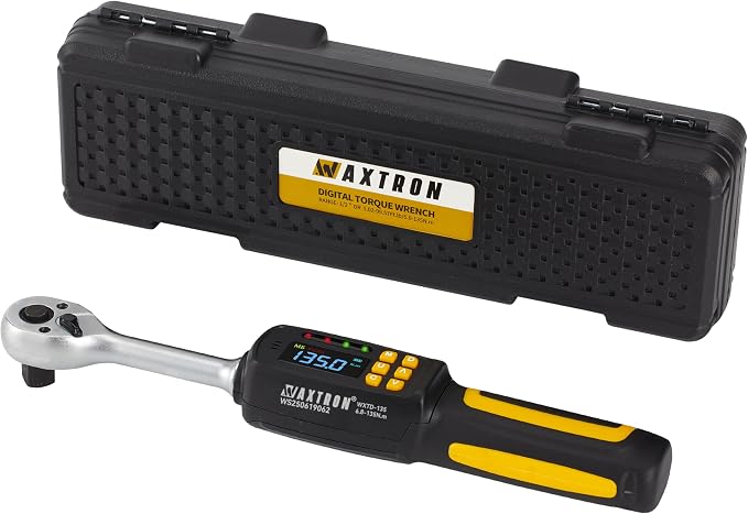 1/2-Inch Drive Digital Torque Wrench, 3.0-99.5 ft-lb (4-135 Nm) | Buzzer & LED Alerts, 72-Tooth Ratchet, 5-Inch Shaft, for Car, Wheel Lugs, Storage Case