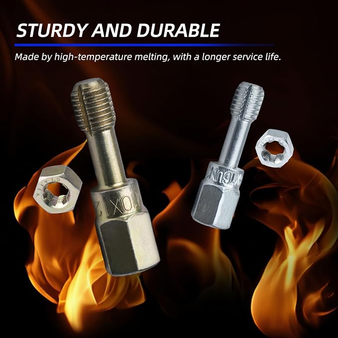61Pcs Thread Restorer Tool, Metric and SAE Dual-Standard Taps and Dies, UNC/UNF/M6-M14 Thread Chasers, Heat-Treated Carbon Steel for Automotive and Mechanical Repair