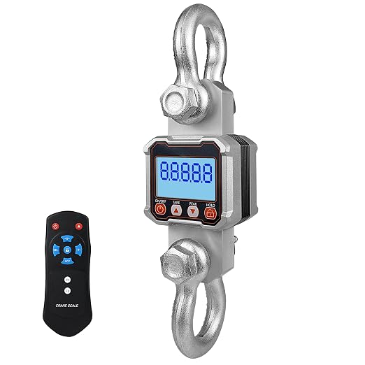 Hyindoor 5000kg 11000lb Crane Scale, 5T Digital Crane Scale with Remote Control, Industrial Heavy Duty Electronic Hanging Scale Hoist Scales