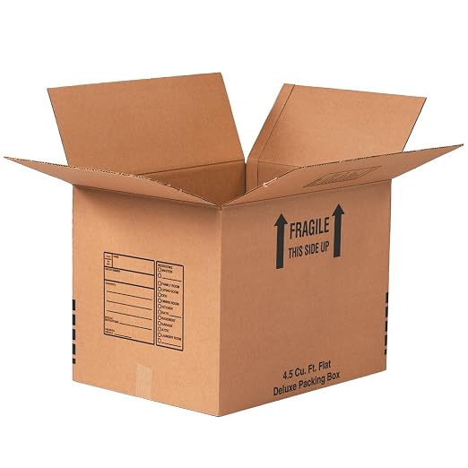 Box USA Shipping Boxes 24"L x 18"W X 18"H 10-Pack Deluxe Packing Corrugated Boxes for Moving, Shipping, Mailing, Packing, Packaging and Storage