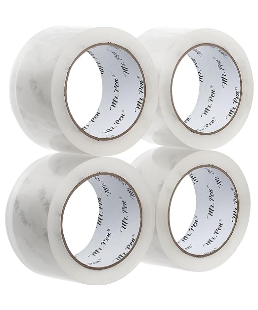 Mr. Pen- Packing Tape, 4 Pack, 2 Inch Wide, 60 Yards, Clear | Heavy Duty Packing Tape for Shipping, Packaging, Moving and Storage