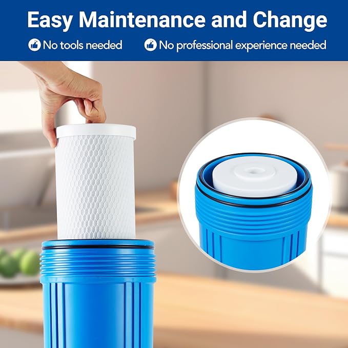 Whole House Carbon Block Replacement Filter Cartridge, WF-CB20BB, Fit for WF3 Series, NSF certified Carbon Block