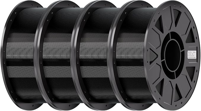 Creality Ender PETG 3D Printer Filament 1.75mm 4KG (8.8lbs), High Precision, Strong Toughness, Odorless, Better Flow, Moistureproof 3D Printing Ender PETG Filament, Black*4