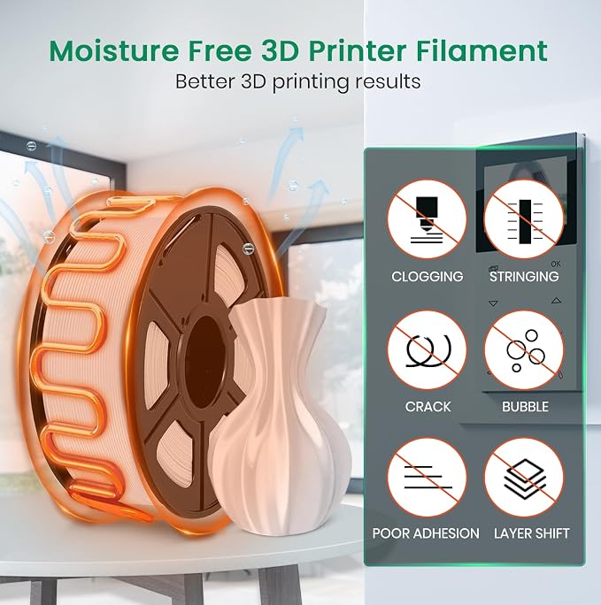 SUNLU S2 Filament Dryer, White | Touchscreen Control,70℃ Max Temperature,Dehydrator and Storage Box,For Nylon TPU PLA PETG ABS, 1.75/2.85/3.00mm