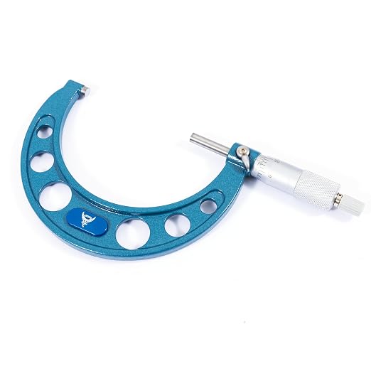 PEC Tools 3-4" Outside Micrometer | Industrial-Grade Precision, Hardened Steel, High-Accuracy with Ratchet Stop, Carbide-Tipped Measuring Faces
