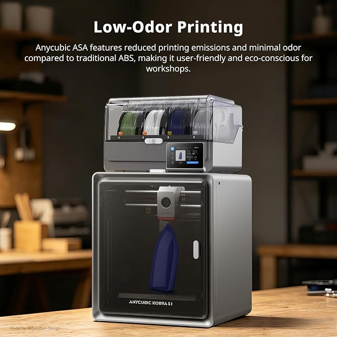 ANYCUBIC ASA Filament 1.75mm, Weather & Heat Resistant, 3D Printer Filament Suitable for Printing Outdoor Functional Parts, Dimensional Accuracy +/- 0.02mm, 1KG Reusable Spool, Olive Green