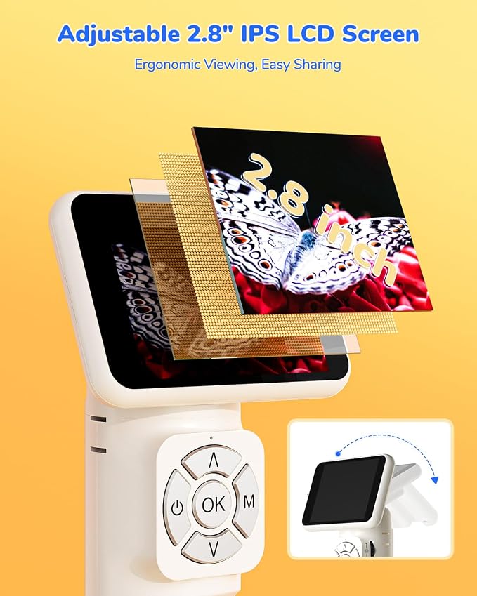 JL210 10.1'' Digital Microscope for Adults + JOYALENS JL113 Handheld Portable Microscope for Kids
