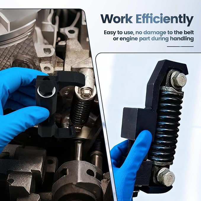 5460 Serpentine Belt Tensioner Tool, Belt Tension Compressor & Spring Compressor for Engine Drive Belts/Tensioner Pulleys, Forged High Carbon Steel, Rustproof, Adjustable Arm