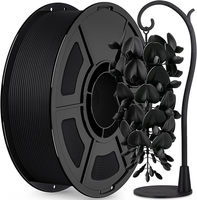 IEMAI Matte PETG Filament 1.75mm Black 1kg, Smooth Matte Finish 3D Printer Filament with Minimal Layer Lines & Low Warping, +/-0.02mm Dimensional Accuracy