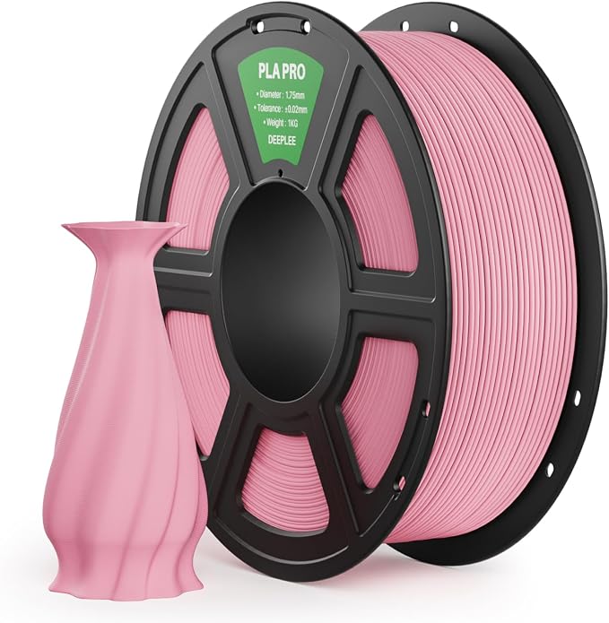 PLA PRO Filament 1.75mm, Stronger Toughness 3D Printer Filament, PLA Filament Dimensional Accuracy +/- 0.02 mm, Neatly Wound, Fits Most FDM 3D Printer, 1KG Pink