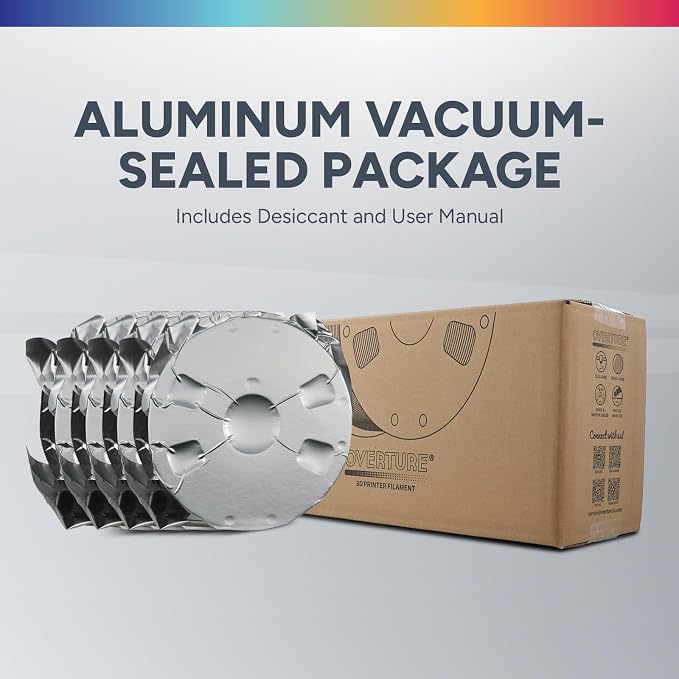 OVERTURE PETG Filament 1.75mm Bundle 4kg, High Speed 3D Printer Filament, Neatly Wound & Clog-Free, 4 Pack 1kg(2.2lbs), Accuracy +/- 0.02mm, Fit Most FDM Printers (White*2+Red*2)