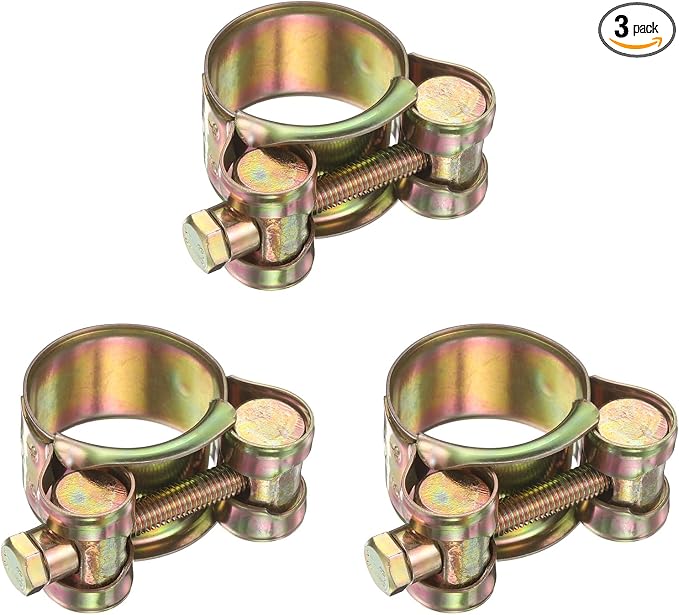 HARFINGTON 3pcs T-Bolt Hose Clamp 162-174mm (6.38-6.85") Galvanized Carbon Steel Adjustable Intake Radiator Pipe Clamps for Automotive Plumbing Industrial Pipes