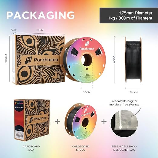 Polymaker Panchroma Translucent PLA Filament 1.75mm, 1kg, Yellow | Neatly Wound, Semi Transparent PLA, Easy Print & Smooth Feeding, Compatible with Bambu Lab & Most 3D Printers