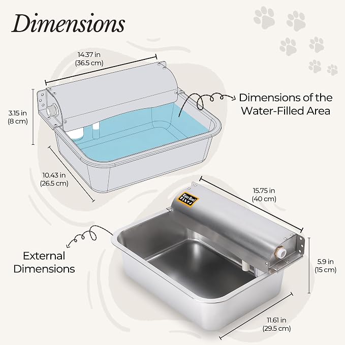 Automatic Pet Water Dispenser - 304 Stainless Steel Auto-Fill Water Bowl for Dogs - Poultry & Livestock - Float Water Level Control - 3/4" GHT Faucet Compatible - Wall Mount/Ground Use
