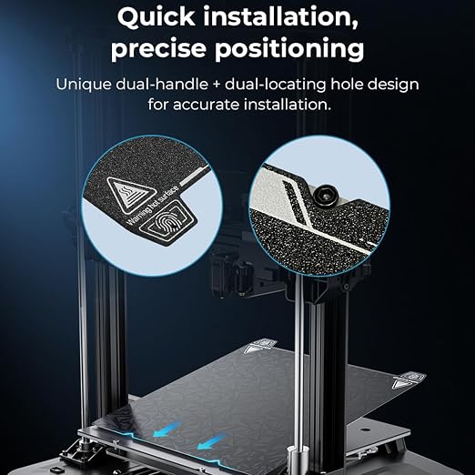 Creality Dual-Sided Printing Platform Board Kit for K1 Max, 3D Printer Glossy PEO + Coated PEI Double Side Build Plate Print Bed for Ender 3 V3 Plus, K1 Max, Ender 3 Max/Neo, Ender 3 S1 Plus