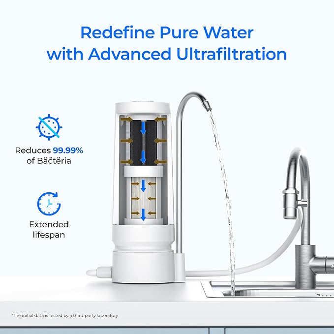[Original] Waterdrop CFF-04 Ultra Filtration Water Filter Replacement for Waterdrop WD-CTF-07, Ultra Filtration Faucet System, Countertop Water Filter, Replacement Water Filters for Sink, 4000 Gallons