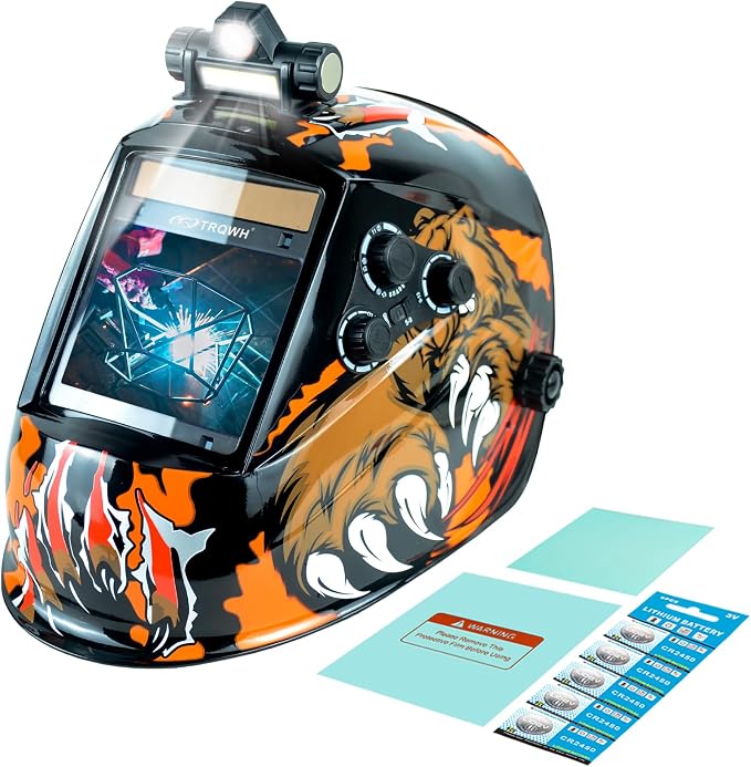 TRQWH Portable Welder Machine 110V ARC Handheld Welder & Auto Darkening Welding Helmet