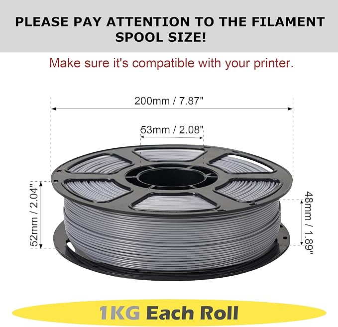 PLA Pro Filament Bundle 6KG, 3D Printer PLA+ Filament Kit, Dimensional Accuracy +/- 0.02mm, Individually Vacuum Packed, 3D Printing Filament Set, 6 Spools 1KG Each
