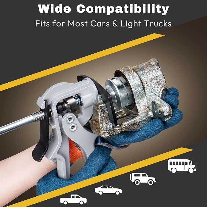 Craimil Speedy Brake Pad Spreader,24300 Brake Caliper Compression Tool, Disc Brake Pad Spreader Compatible with Most Cars and Light Trucks (24300)