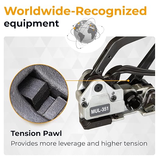 IDL Packaging Teknika MUL-351 Heavy Duty Combination Tool for PET Strapping, 1/2" Strap Width