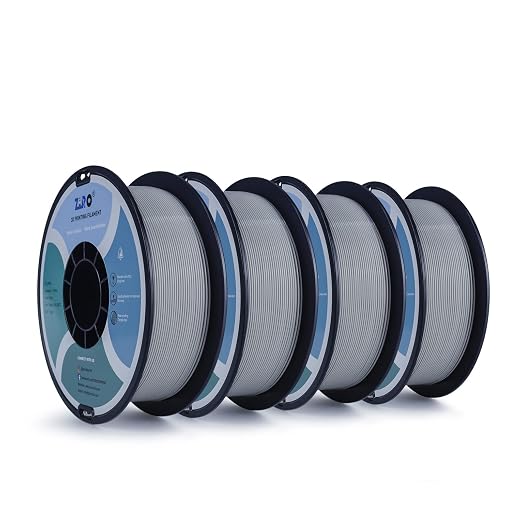 ZIRO PLA Filament 1.75mm,3D Printer Filament PLA PRO Basic Color Series 1.75MM Total 4KG(8.8lbs), Dimensional Accuracy +/- 0.03mm,Gray(1KG X 4 Spools Pack)