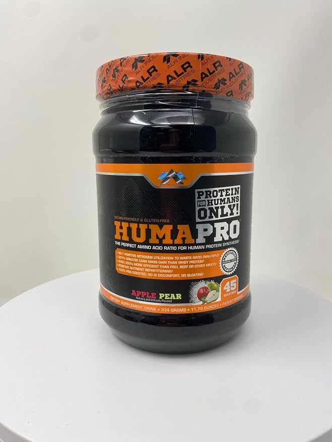 ALR Industries HumaPro Essential Amino Acid Formula | EAA Protein Supplement | Supports Muscle Recovery & Performance | Vegan, Gluten Free | | 45 Servings (Apple Pear)