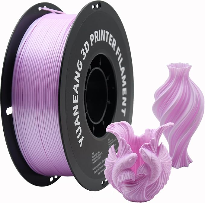 Silk PLA 3D Printer Filament 1.75mm, 1kg Spool, Smooth Shiny Finish, ±0.03mm Precision, Easy Printing, Ideal for Decorative Models, Gifts， Light Sky Blue